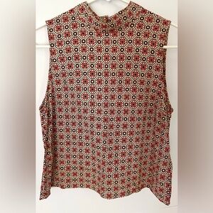 Ecote High Neck, Back Cutout Sleeveless Top